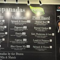 Menu with Vegetarian and Plant Based options    at Pilar's Empanadas Argentinas Gourmet in Fort Myers