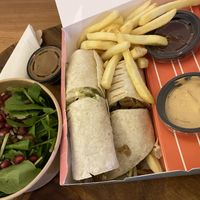 Spicy garlic dip was 🔥   at Naba'at in Riyadh