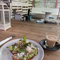Avo toast with vegan feta  at Mayhem At Machans in Machans Beach
