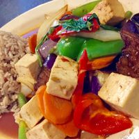 eggplant and basil with soft tofu at Top Thai in Castro Valley