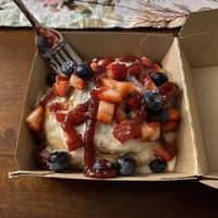 Berry cinnamon roll  at Cinnaholic in Chicago