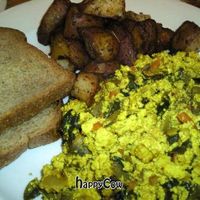 tofu scramble (vegan) at Bliss Cafe in Brooklyn