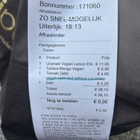 bill  at SushiPoint in Dordrecht