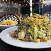 Ceasar and potato wedges at Pura Vita in Redondo Beach