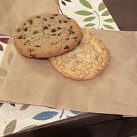 Chocolate chip and pignola cookies at Pura Vita in Redondo Beach