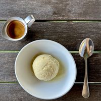 Affogato with Pistachio Gelato  at Pura Vita in Redondo Beach