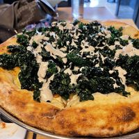 Truffle kale pizzaa  at Pura Vita in Redondo Beach