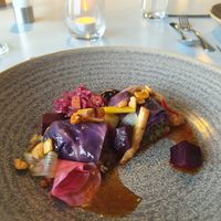 Lentils w/beetroot 4 ways at Tītī Restaurant in Dunedin