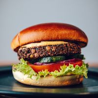 E.P's Homemade Bean Burger at E.P's Takeaway in Copenhagen