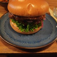 The bean burger (89 DKK) at E.P's Takeaway in Copenhagen
