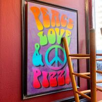 Peace, love, pizza! at Cafe Viva in New York City