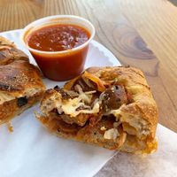 Vegan Stromboli w/ Vegan Sausage at Cafe Viva in New York City