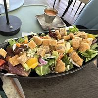 Salad with vegan feta and jackfruit  definitely check this place out!!   at Counter Culture Beachside in Vero Beach