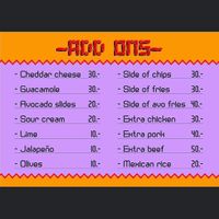 Side dishes at COCO Burrito Box in Chiang Mai