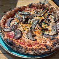 Funghi pizza (vg) at Up North Pizza Co in South Shields
