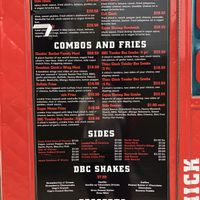 Menu  at Don't be Chick'n in San Jose