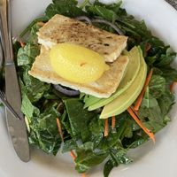 Spinach salad with added tofu   at Pineapple's in Hilo