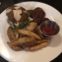 $12 happy hour slider wings fries plate  at Candle Cafe in New York City