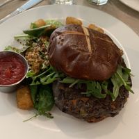 Black bean burger at Candle Cafe in New York City
