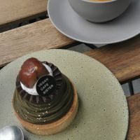 Matcha mont blanc at VeganCafe Sister in Osaka