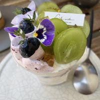 The blueberrys with shine muscat!🫐🍇  at VeganCafe Sister in Osaka