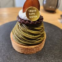 Matcha mont blanc at VeganCafe Sister in Osaka