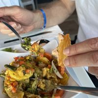  Vegetable stuffed mofongo.  at Paisajes Curet in Patillas