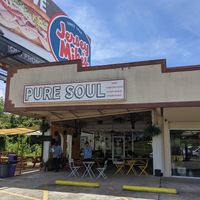 Outside at Pure Soul in Durham