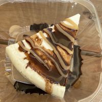 Chocolate and caramel cheesecake  at Pure Soul in Durham