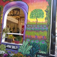 On the patio. at Pure Soul in Durham