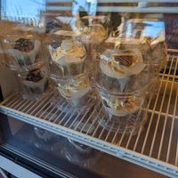 Dessert case at Pure Soul in Durham