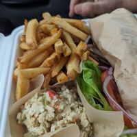 Poboy with cheese fries at Pure Soul in Durham