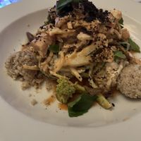 Raw zucchini garden pasta  at Caravan of Dreams in New York City