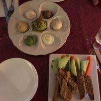 veggie sampler plate at Caravan of Dreams in New York City