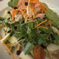 Watercress Salad with house-made kraut, walnuts, currants, avo...  at Caravan of Dreams in New York City