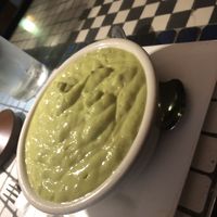 Raw avocado and coconut soup   at Caravan of Dreams in New York City