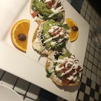 Raw California tostada  at Caravan of Dreams in New York City