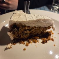 Crumbly carrot cake at Caravan of Dreams in New York City