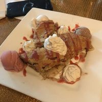 Grilled banana and chocolate pancakes  at Caravan of Dreams in New York City