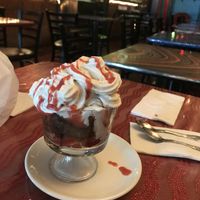 Warm brownie Sundae at Caravan of Dreams in New York City