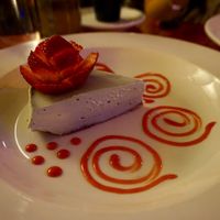 Raw key lime pie  at Caravan of Dreams in New York City