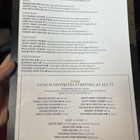 Menu   at P.F. Chang's in Sarasota