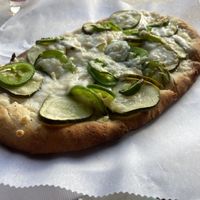 Pickle jalapeño pizza  at The Guardian Brewing Co in Muncie