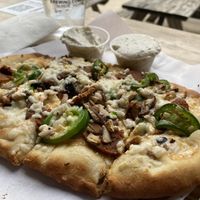 Pepperoni mushroom pizza  at The Guardian Brewing Co in Muncie