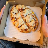 Vegan Cheese, Vegan Pepperoni, Pineapple, Mushroom at The Guardian Brewing Co in Muncie