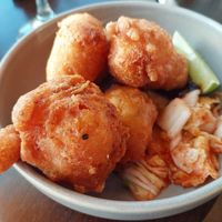 Corn fritters  at Sweetwater Rooftop Bar in East Fremantle
