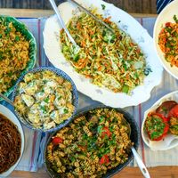 Salad Spread in Stella - always changing! at Stella in Berlin