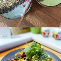 A huge range of Smoothie bowls  at Kombi Cafe & Smoothie Bar in Battery Point