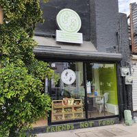 This how the store front looks like at Almendra Vegan Market in La Paz