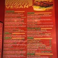 Menu 2021 at Vulgar Vegan in Stockbridge